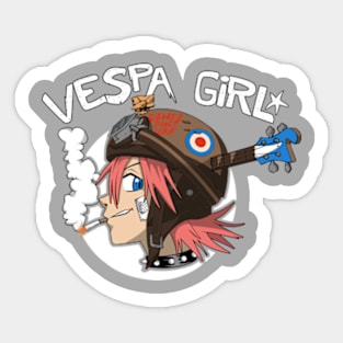 Vespa Girl V2 Sticker